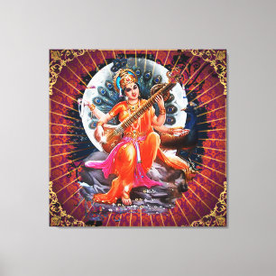 Sarasvati - Wrapped Canvas Afdruk