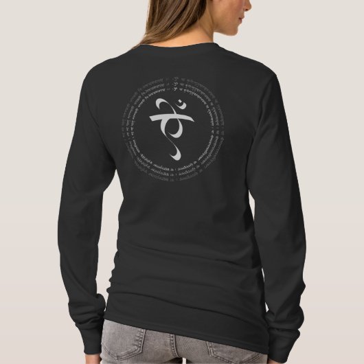 Saraswati Bija & Vandana Mantra T-shirt (Achterkant)