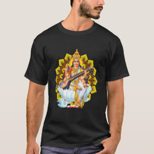 Saraswati Heilige Geometrie Derde Oog Isha Hindoe T-shirt