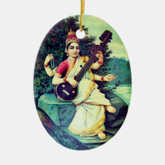 Saraswati Keramisch Ornament (Voorkant)