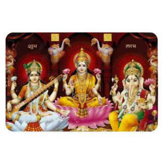 Saraswati, Lakshmi & Ganesha Flexi Magnet