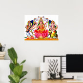 Saraswati, Laxmi, Ganesha Poster (Thuiskantoor)