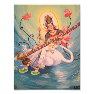 Saraswati Print Foto Afdruk