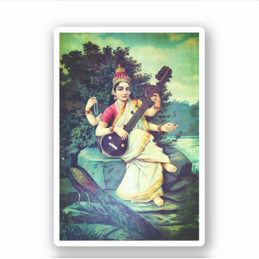 Saraswati Sticker (Voorkant)