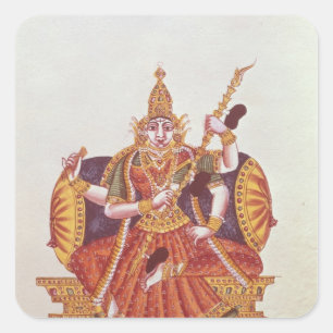 Saratheswae, hindoe godin van het leren vierkante sticker
