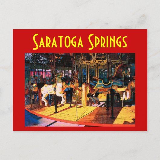 Saratoga Carousel Briefkaart - Gepersonaliseerd (Voorkant)