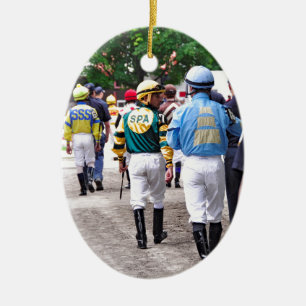 Saratoga Jockeys Keramisch Ornament