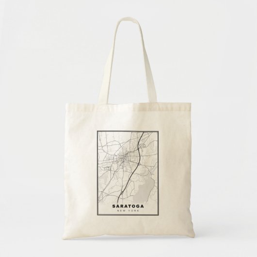 Saratoga Springs-kaart Tote Bag (Voorkant)
