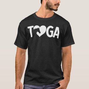 Saratoga Springs New York Heart Toga Horse Racing T-shirt