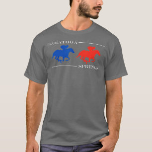 Saratoga Springs New York Horse Racing Jockey T-Sh T-shirt