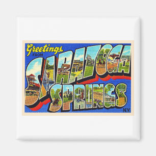 Saratoga Springs New York NY Large Letter Briefkaa Magneet