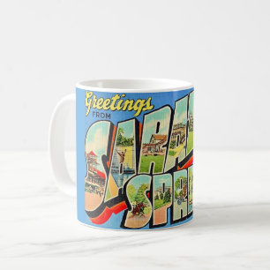 Saratoga Springs NY Retro Postkaart Mok