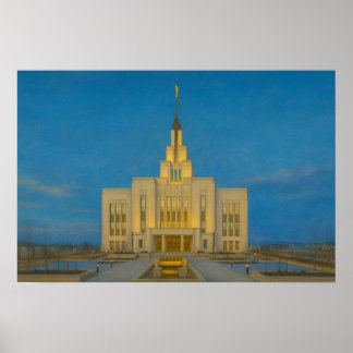 Saratoga Springs Utah Tempel Schildering™ LDS Post Poster