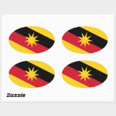 Sarawak Flag - MALAYSIA Ovale Sticker (Vel)