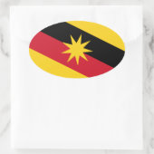 Sarawak Flag - MALAYSIA Ovale Sticker (Tas)