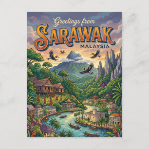 Sarawak Maleisië Briefkaart