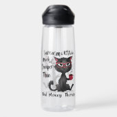 Sarcasm & Attitude Funny Cat Lover Gift  Waterfles (Achterkant)