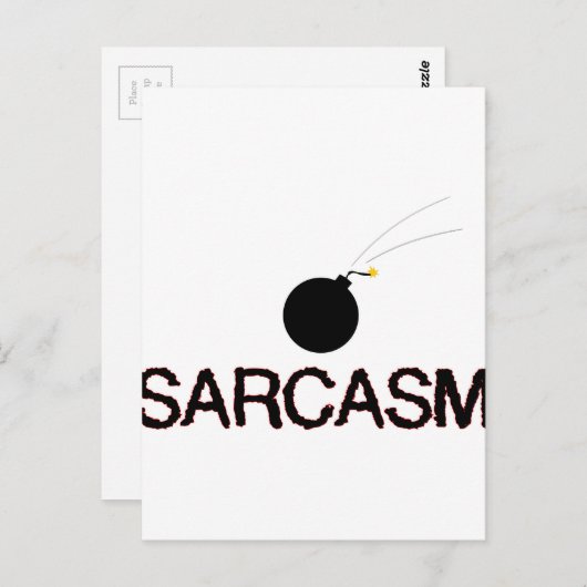 Sarcasm Bombed Briefkaart (Voorkant / Achterkant)