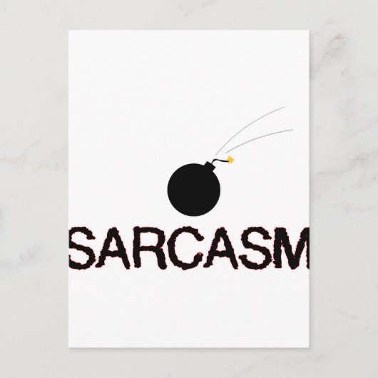 Sarcasm Bombed Briefkaart (Voorkant)
