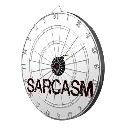 Sarcasm Bombed Dartbord (Voorkant Rechts)
