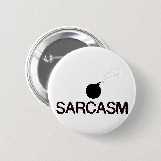 Sarcasm Bombed Ronde Button 5,7 Cm (Voorkant /achterkant)
