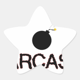 Sarcasm Bombed Ster Sticker