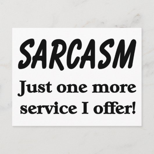 Sarcasm Briefkaart (Voorkant)