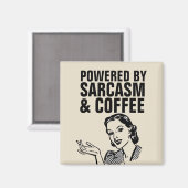 SARCASM & CAFÉ RETRO FEMME MAGNETS (Recto/Verso)