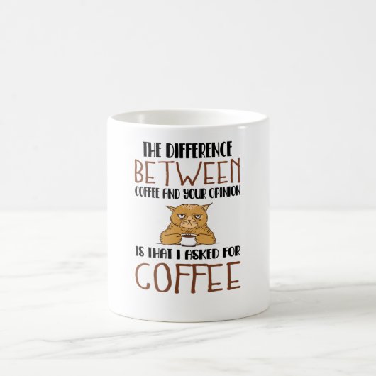 Sarcasm Coffee Opinion Gezegde Provocation Cat Koffiemok (Center)