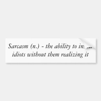 Sarcasm-definitie Bumpersticker