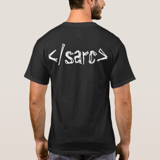 Sarcasm Funny Code Label T-shirt (Achterkant)