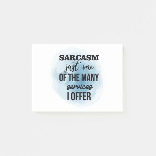 Sarcasm is maar één van de vele diensten die ik aa post-it® notes (Voorkant)