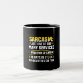 Sarcasm is maar een van de vele services tweekleurige koffiemok (Center)