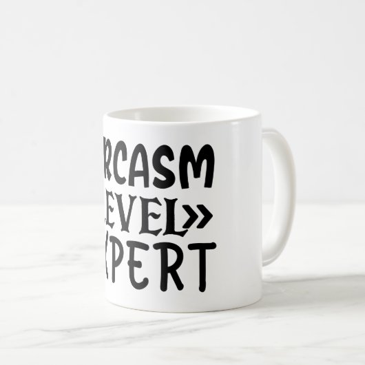 Sarcasm Level Expert Funny Quote Humorisy Sassy Koffiemok (Voorkant rechts)