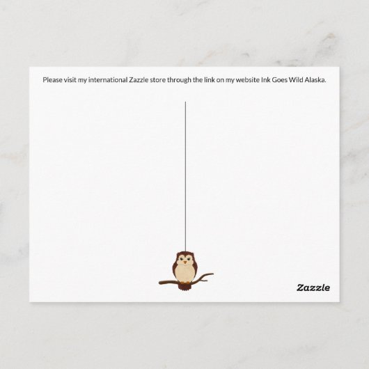 Sarcasm Owl - Briefkaart (Achterkant)