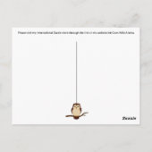 Sarcasm Owl - Carte postale (Dos)