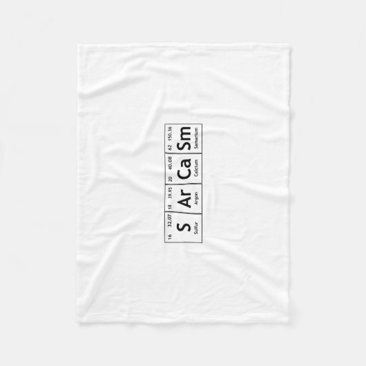 SArCaSm Periodic Table Elements Word Chemistry Fleece Deken (Voorkant)