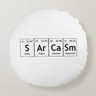 SArCaSm Periodic Table Elements Word Chemistry Rond Kussen