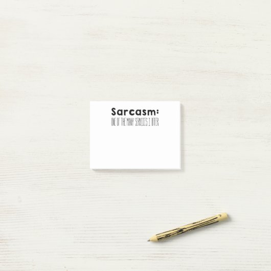 sarcasm post-it® notes (Op bureau)
