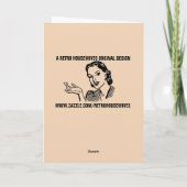 SARCASM SERVED DAGELIJKS FUNNY  HUUSEWIFE KAARTEN (Achterkant)