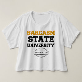 Sarcasm State Bella+Canvas Boxy Crop Top T-Shirt