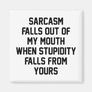 Sarcasm Stupidity Magneet