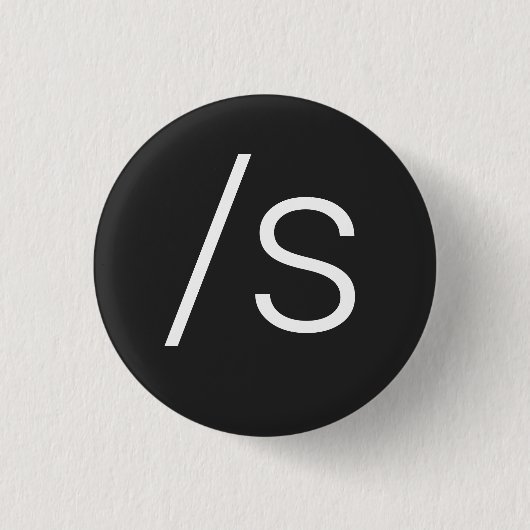 Sarcasm symbool voorwaartse schuine streep ronde button 3,2 cm (Voorkant)