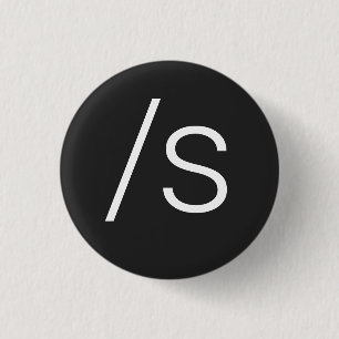 Sarcasm symbool voorwaartse schuine streep ronde button 3,2 cm