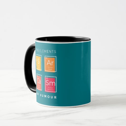 SARCASM the Elements of Humor Science Funny Mok (Voorkant links)