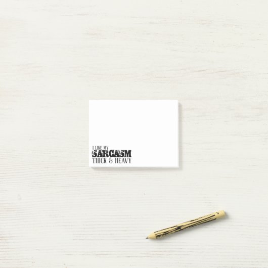 Sarcasm Thick & Heavy Post-it® Notes (Op bureau)