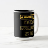 Sarcasm Warning Humor Tweekleurige Koffiemok (Voorkant rechts)