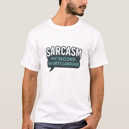 Sarcasm Witty Teal Speech Bubble T-shirt (Voorkant)