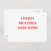 sarcasme briefkaart (Voorkant / Achterkant)