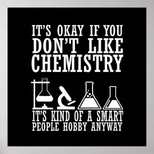 Sarcasme chemie grappige scheikundige citaten poster